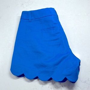 J Crew scalloped hem linen/cotton shorts